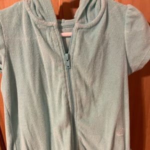 Blue jacket with ruffles